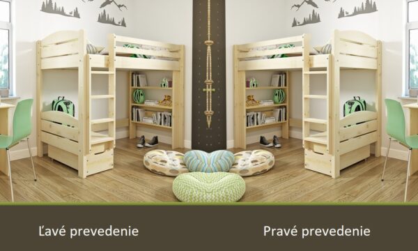 Poschodová posteľ Dárius 90x200 vyvýšená - Image 2